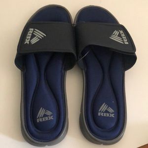 Sandals mens new size 12 navy RBX velcro closure adjustable